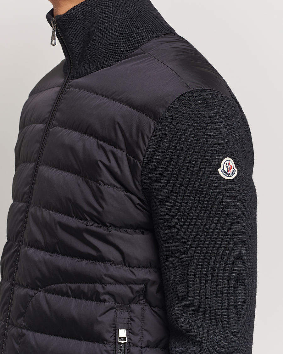 Heren | Truien | Moncler | Hybrid Zip Cardigan Black