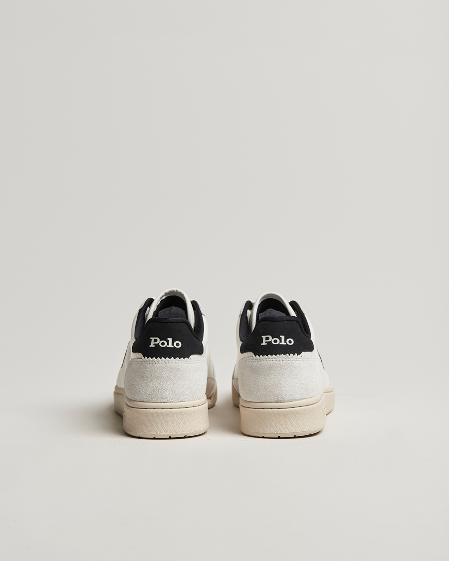 Heren | Polo Ralph Lauren Polo Court Sneaker Deckwash White/Black | Polo Ralph Lauren | Polo Court Sneaker Deckwash White/Black