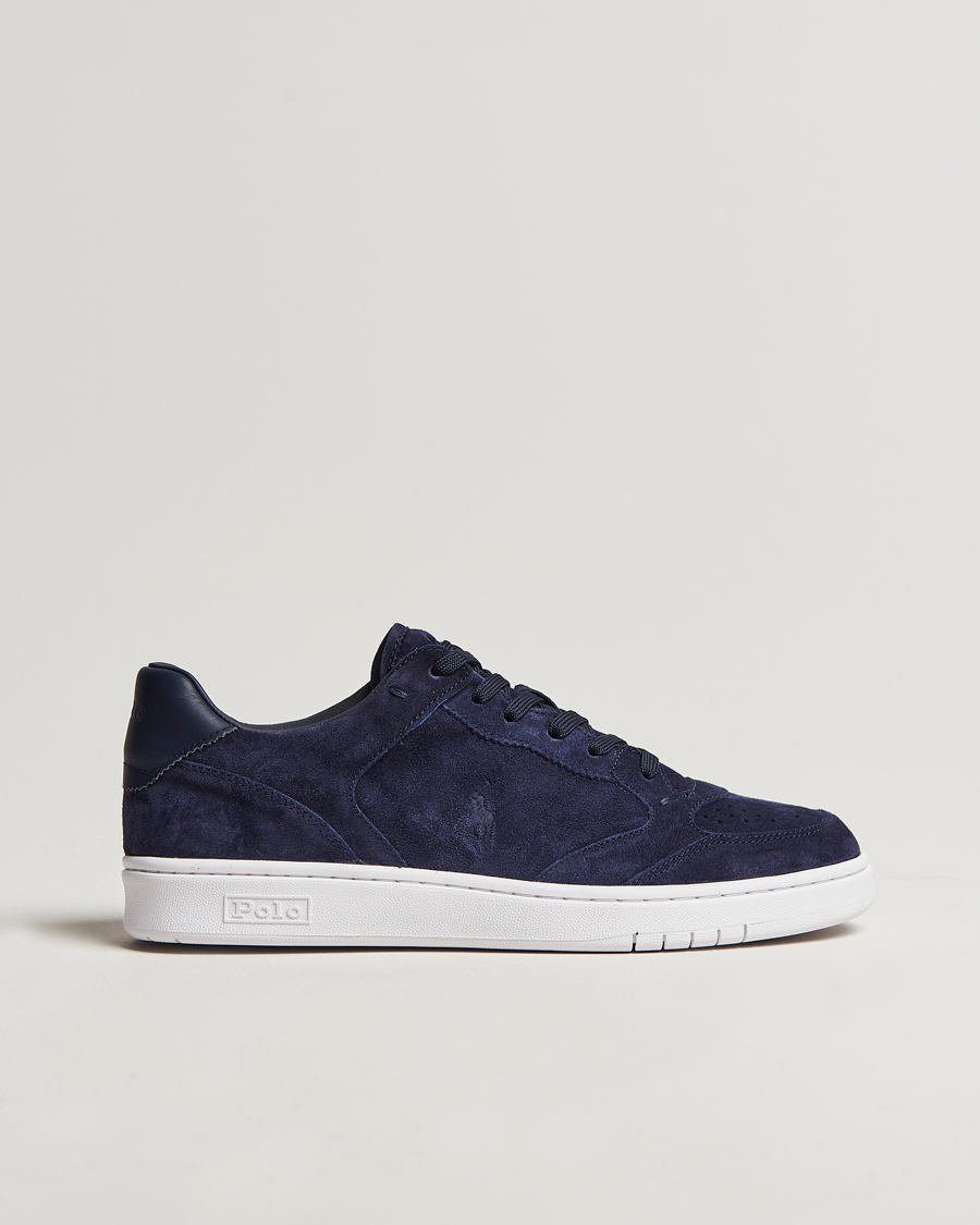 Heren | Polo Ralph Lauren Polo Court Sneaker Navy Suede | Polo Ralph Lauren | Polo Court Sneaker Navy Suede