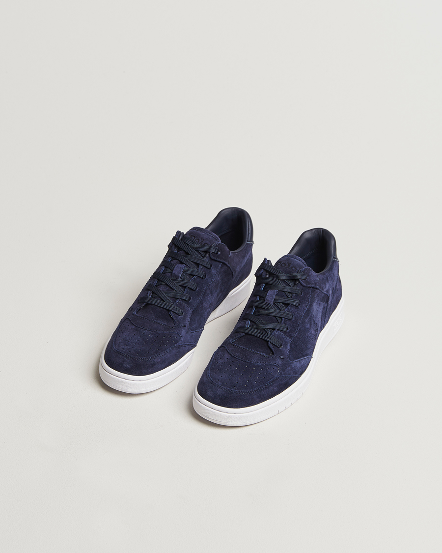 Heren | Polo Ralph Lauren Polo Court Sneaker Navy Suede | Polo Ralph Lauren | Polo Court Sneaker Navy Suede