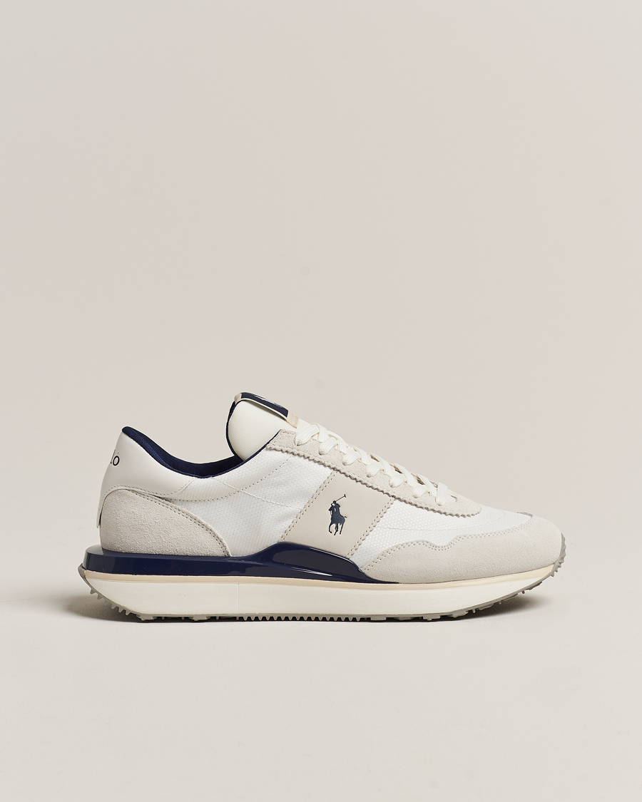 Heren | Polo Ralph Lauren Train 89 PP Sneaker Deckwash White/Newport Navy | Polo Ralph Lauren | Train 89 PP Sneaker Deckwash White/Newport Navy