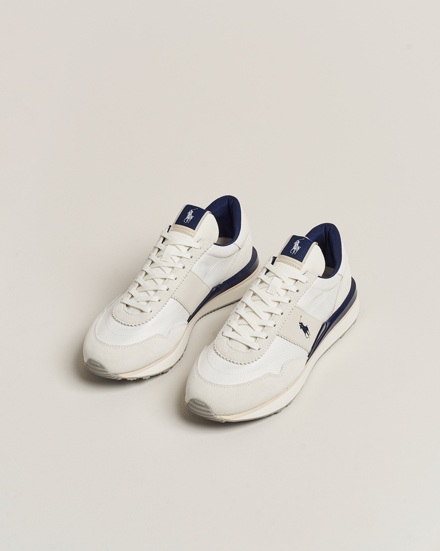 Heren | Polo Ralph Lauren Train 89 PP Sneaker Deckwash White/Newport Navy | Polo Ralph Lauren | Train 89 PP Sneaker Deckwash White/Newport Navy