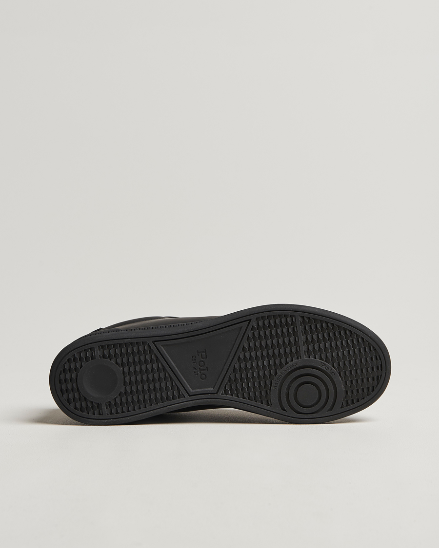 Heren | Polo Ralph Lauren Heritage Court II High Sneaker Black/Red | Polo Ralph Lauren | Heritage Court II High Sneaker Black/Red