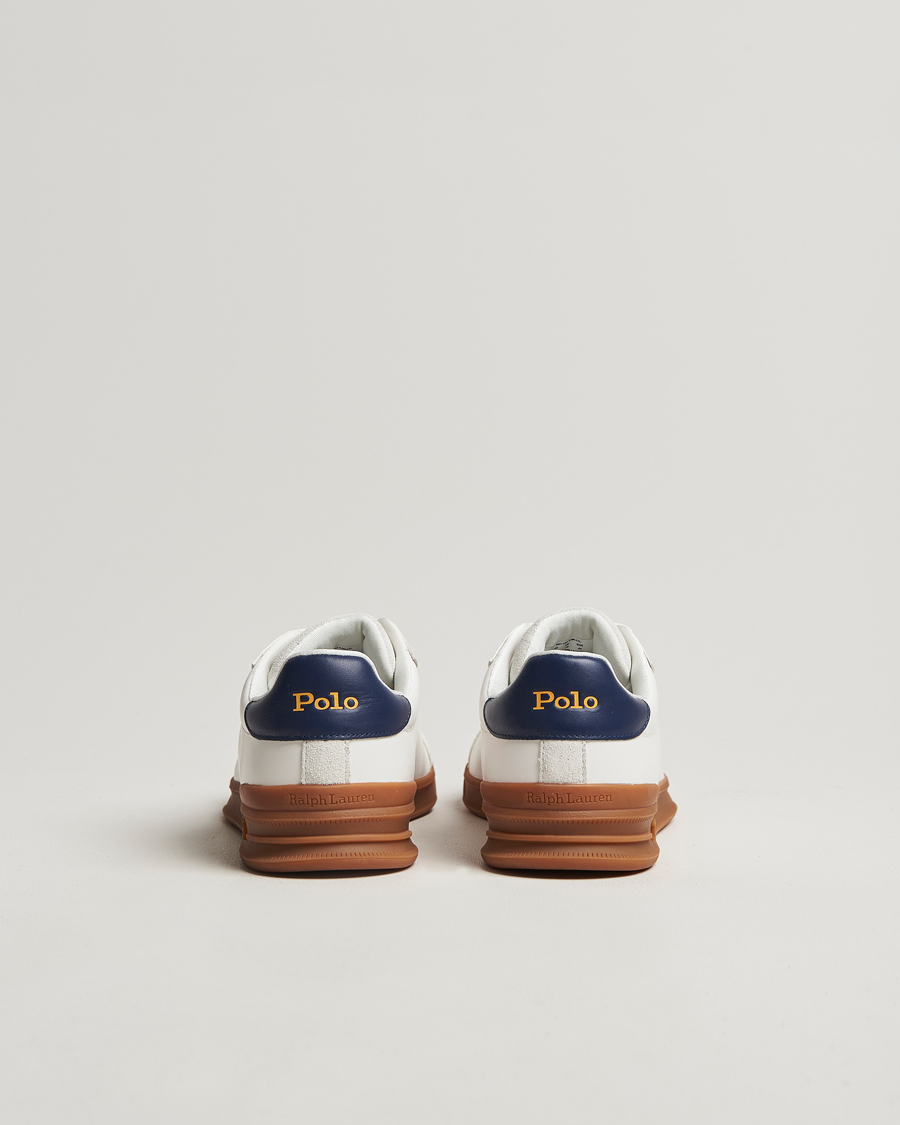 Heren | Polo Ralph Lauren Heritage Count II Low Sneaker Deckwash White/Navy | Polo Ralph Lauren | Heritage Count II Low Sneaker Deckwash White/Navy