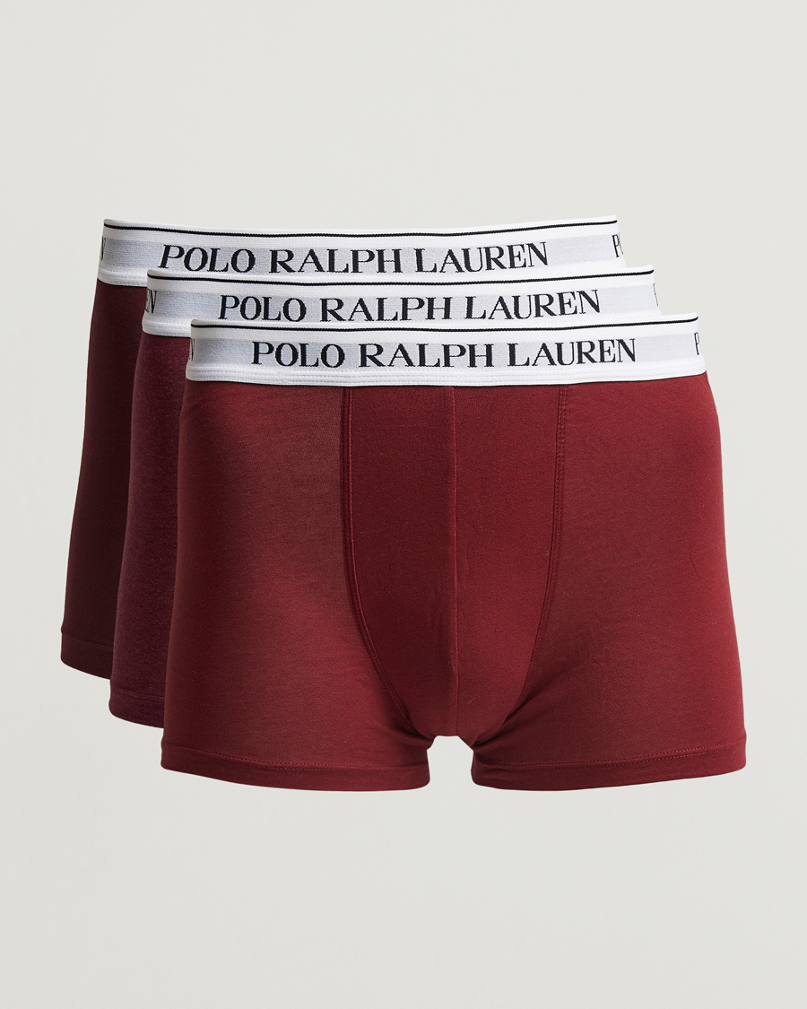 Heren | Ondergoed | Polo Ralph Lauren | 3-Pack Trunk Ruby/Wine Heather/Red Carpet