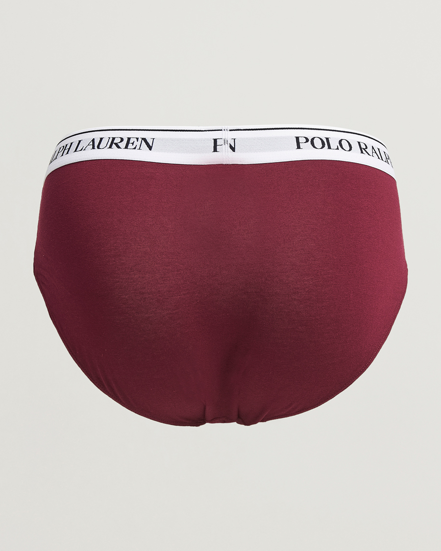 Heren | Ondergoed | Polo Ralph Lauren | 3-Pack Brief Damson Red/Black/Fairway Green