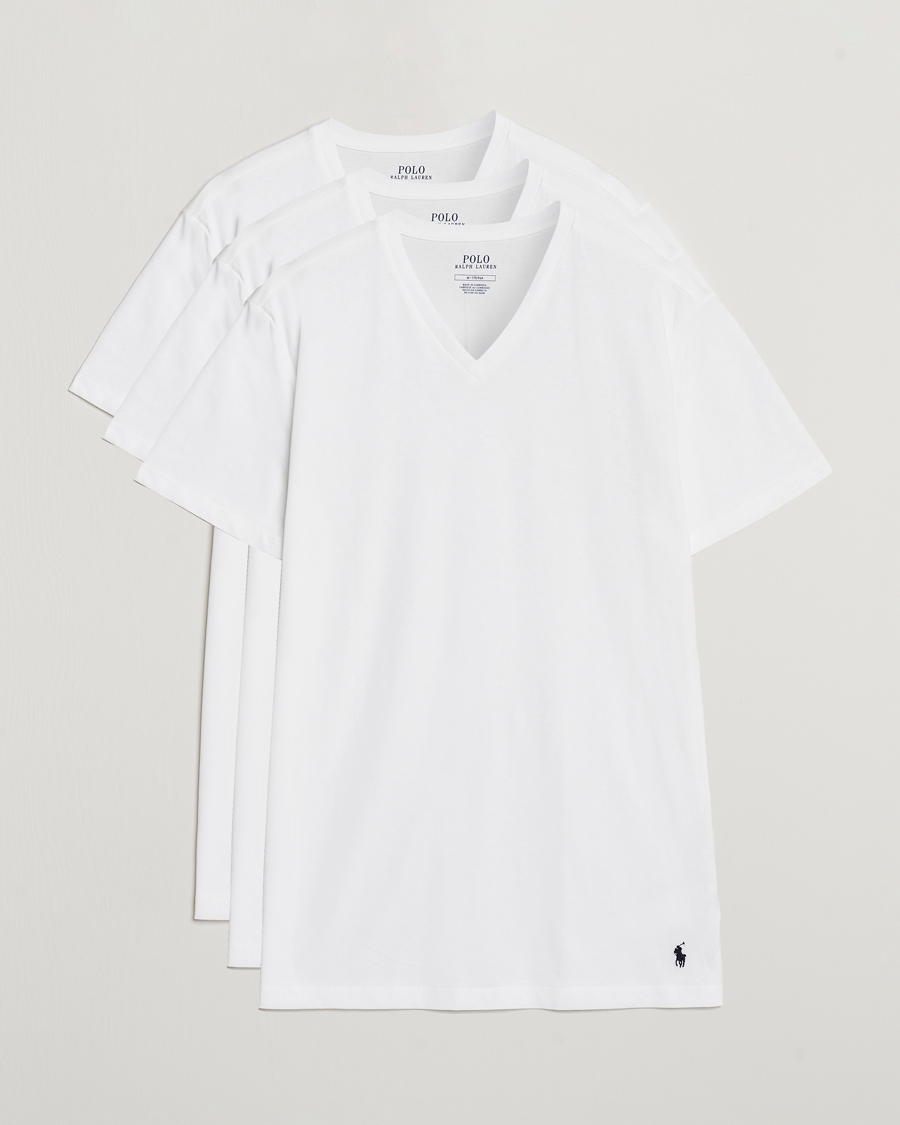 Heren | T-shirts | Polo Ralph Lauren | 3-Pack V Neck T-Shirt White
