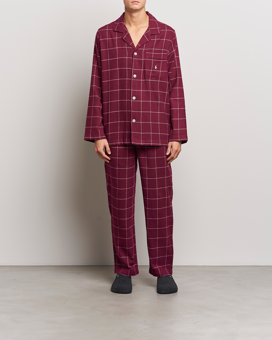 Heren | Polo Ralph Lauren Pyjama Set Damson Red Windowpane | Polo Ralph Lauren | Pyjama Set Damson Red Windowpane