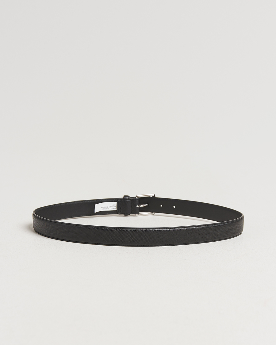 Heren | Polo Ralph Lauren Saffiano Leather Belt Black | Polo Ralph Lauren | Saffiano Leather Belt Black