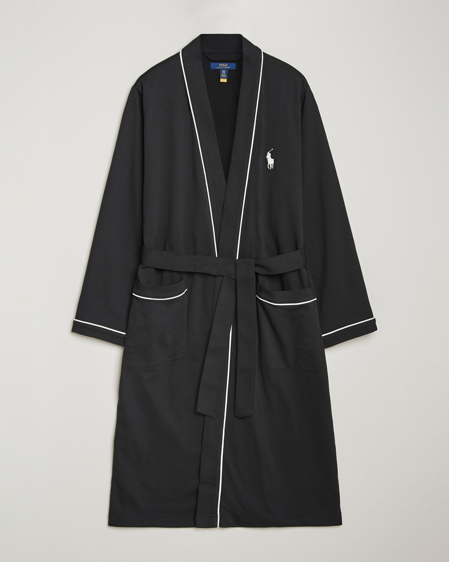 Heren | Polo Ralph Lauren Cotton Jersey Robe Black | Polo Ralph Lauren | Cotton Jersey Robe Black