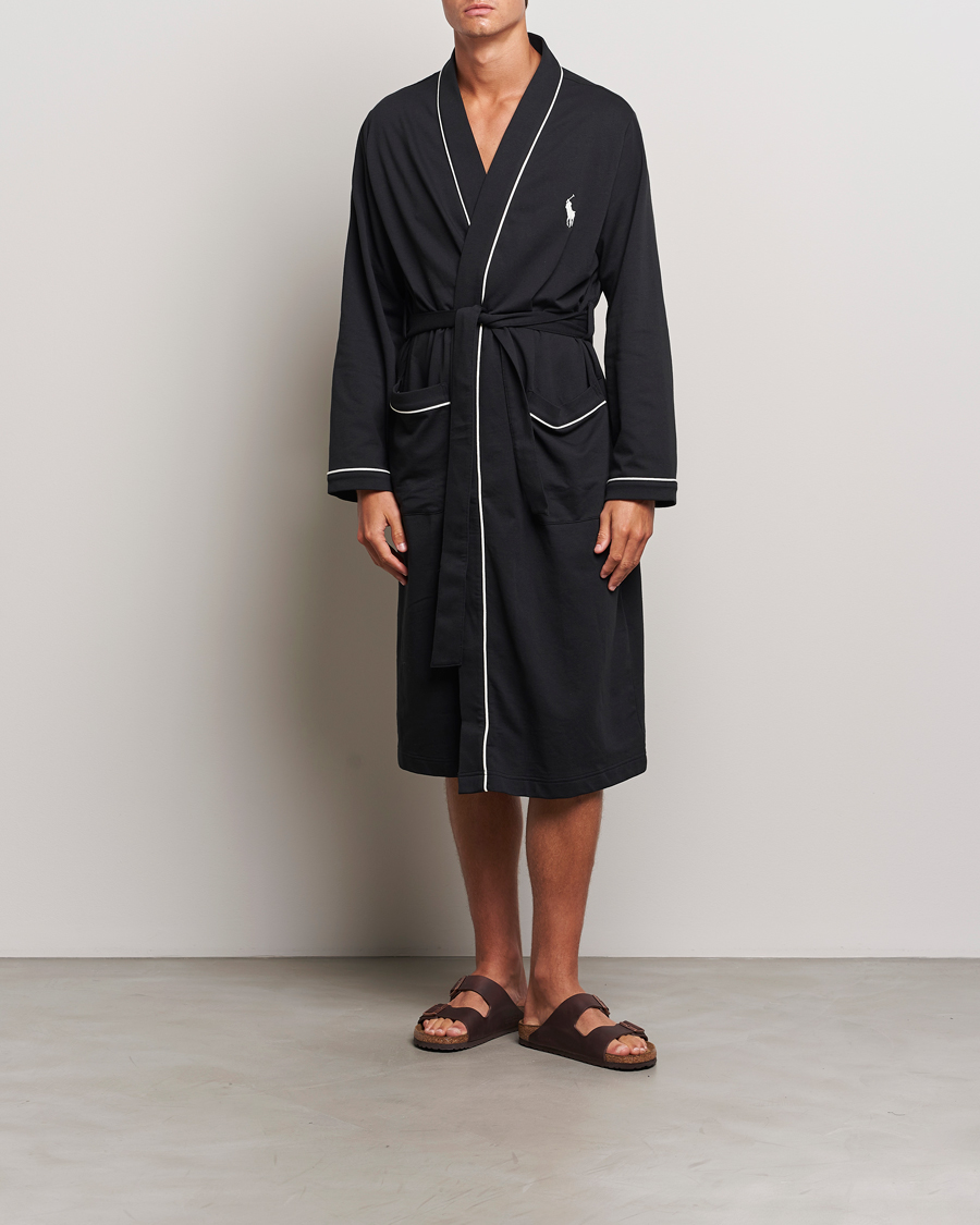 Heren | Polo Ralph Lauren Cotton Jersey Robe Black | Polo Ralph Lauren | Cotton Jersey Robe Black