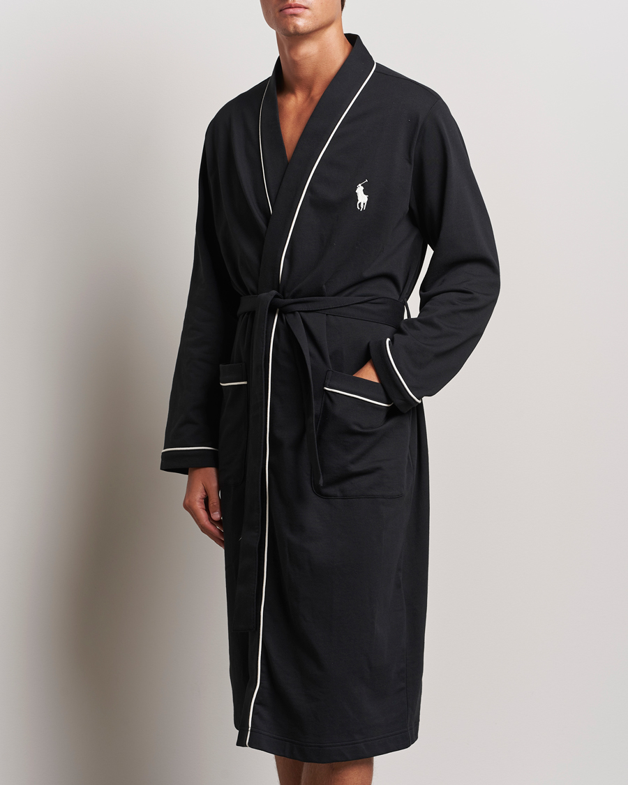 Heren | Polo Ralph Lauren Cotton Jersey Robe Black | Polo Ralph Lauren | Cotton Jersey Robe Black
