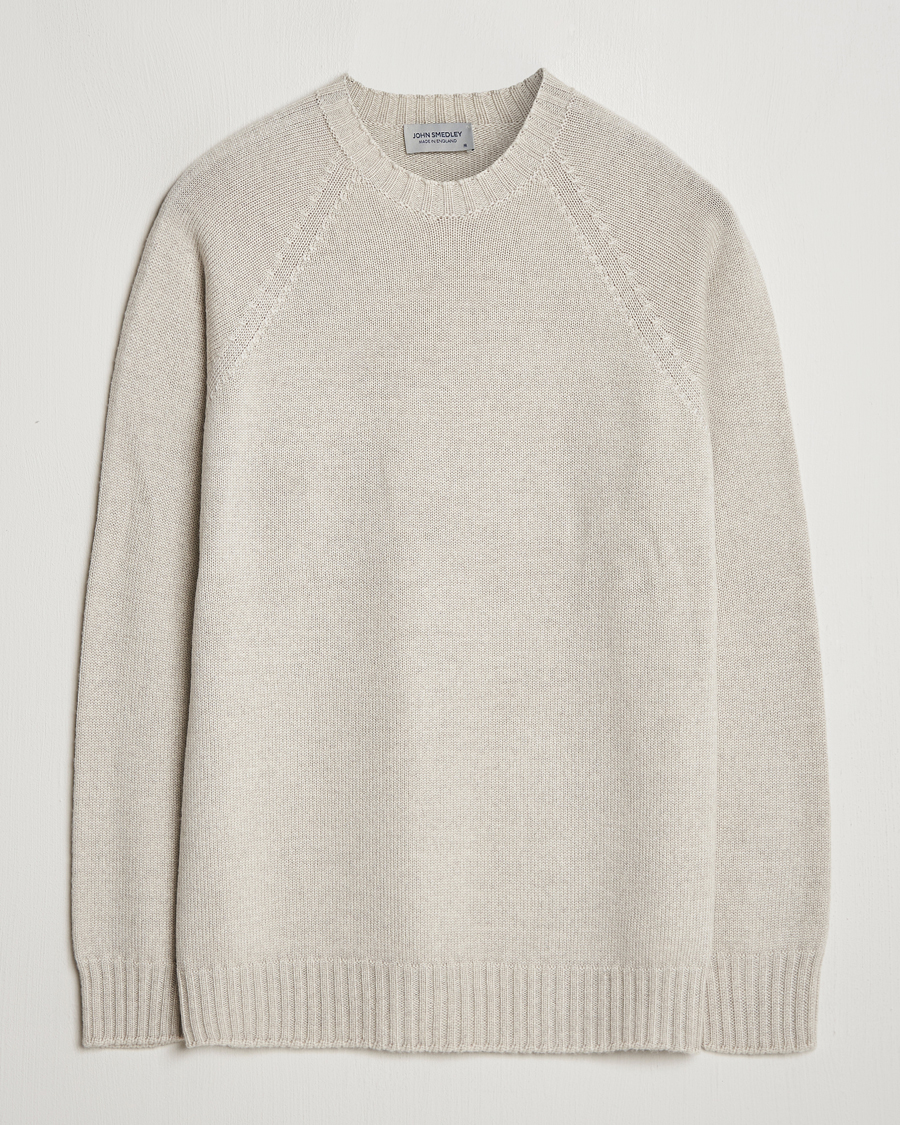 Heren | Truien | John Smedley | Denver Extra Fine Merino Crew Neck Grey Fleece