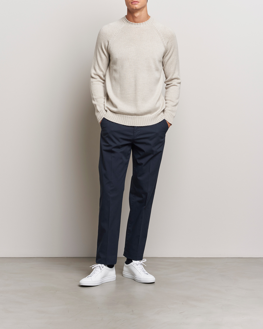 Heren | Truien | John Smedley | Denver Extra Fine Merino Crew Neck Grey Fleece