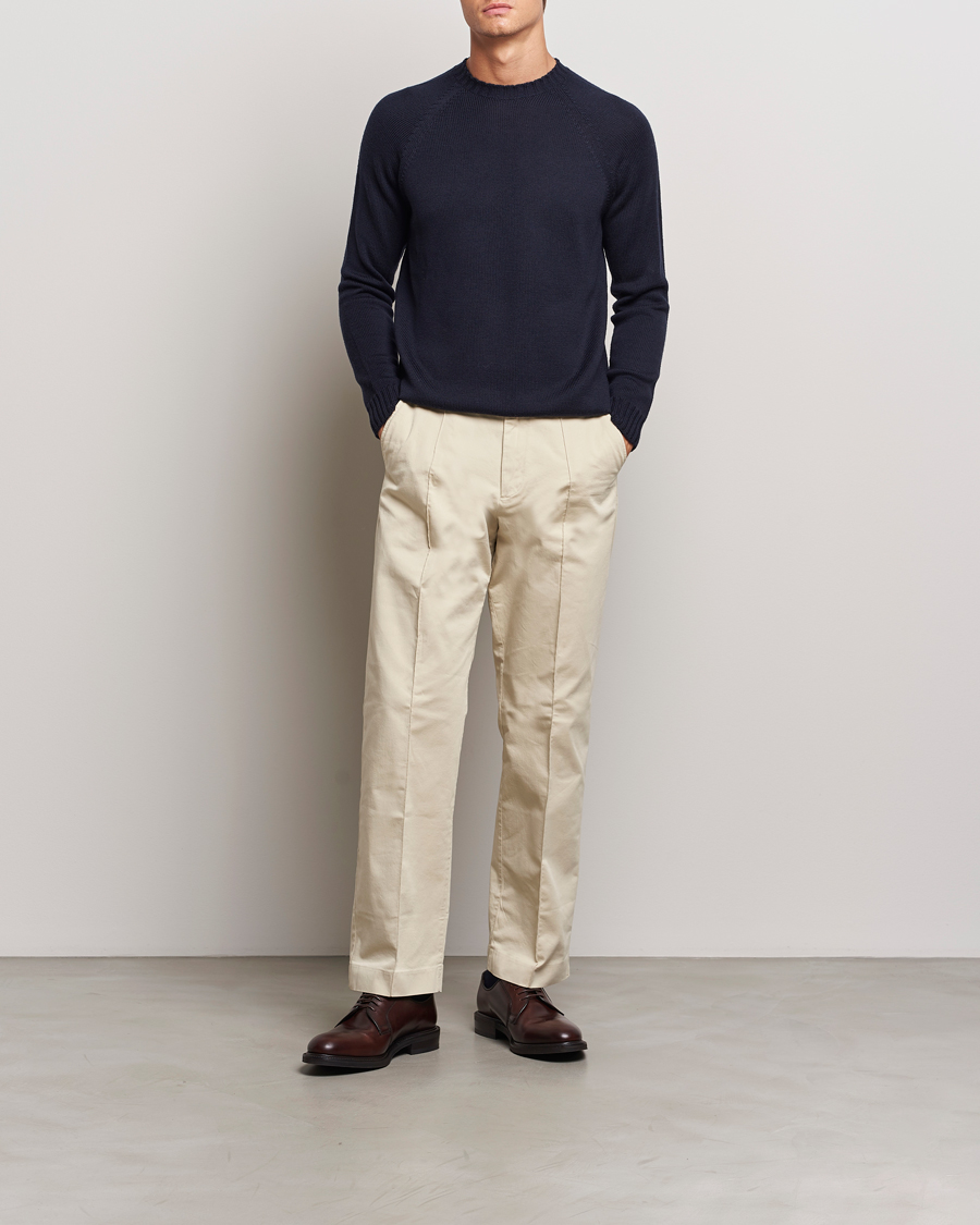 Heren | Truien | John Smedley | Denver Extra Fine Merino Crew Neck Midnight