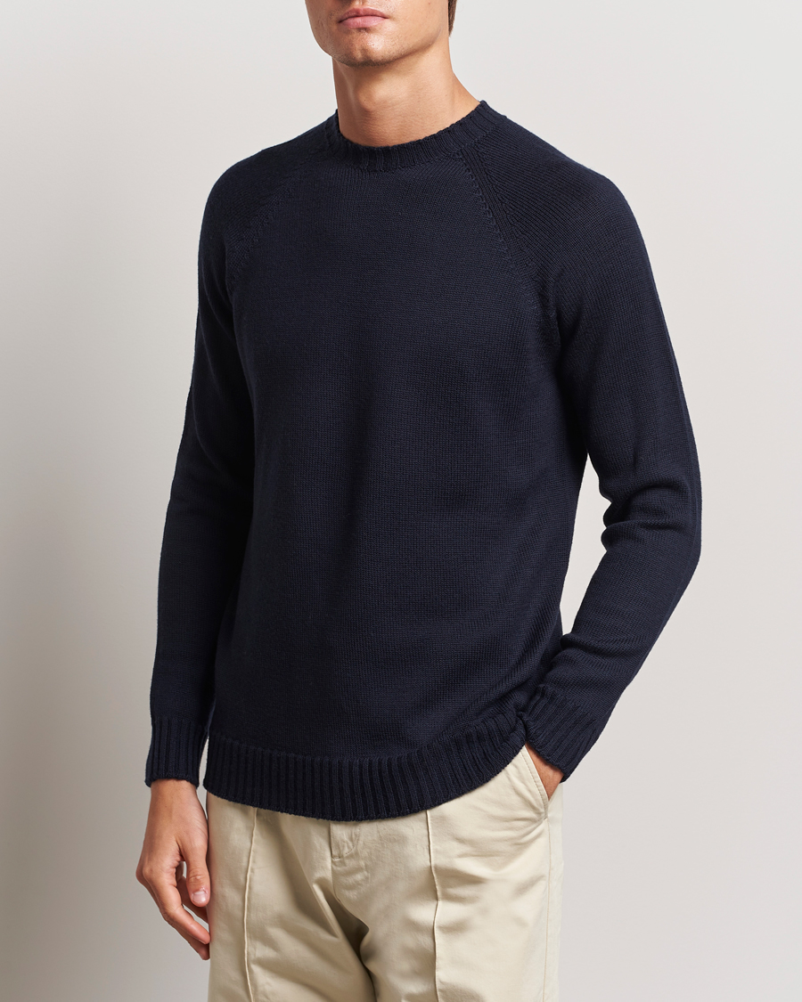 Heren | Truien | John Smedley | Denver Extra Fine Merino Crew Neck Midnight