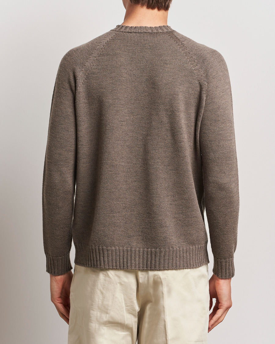 Heren | Truien | John Smedley | Denver Extra Fine Merino Crew Neck Mushroom Brown