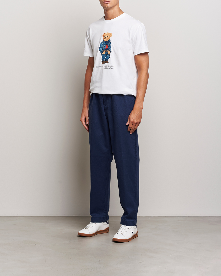 Heren | T-shirts | Polo Ralph Lauren | Crew Neck T-Shirt White Denim Bear