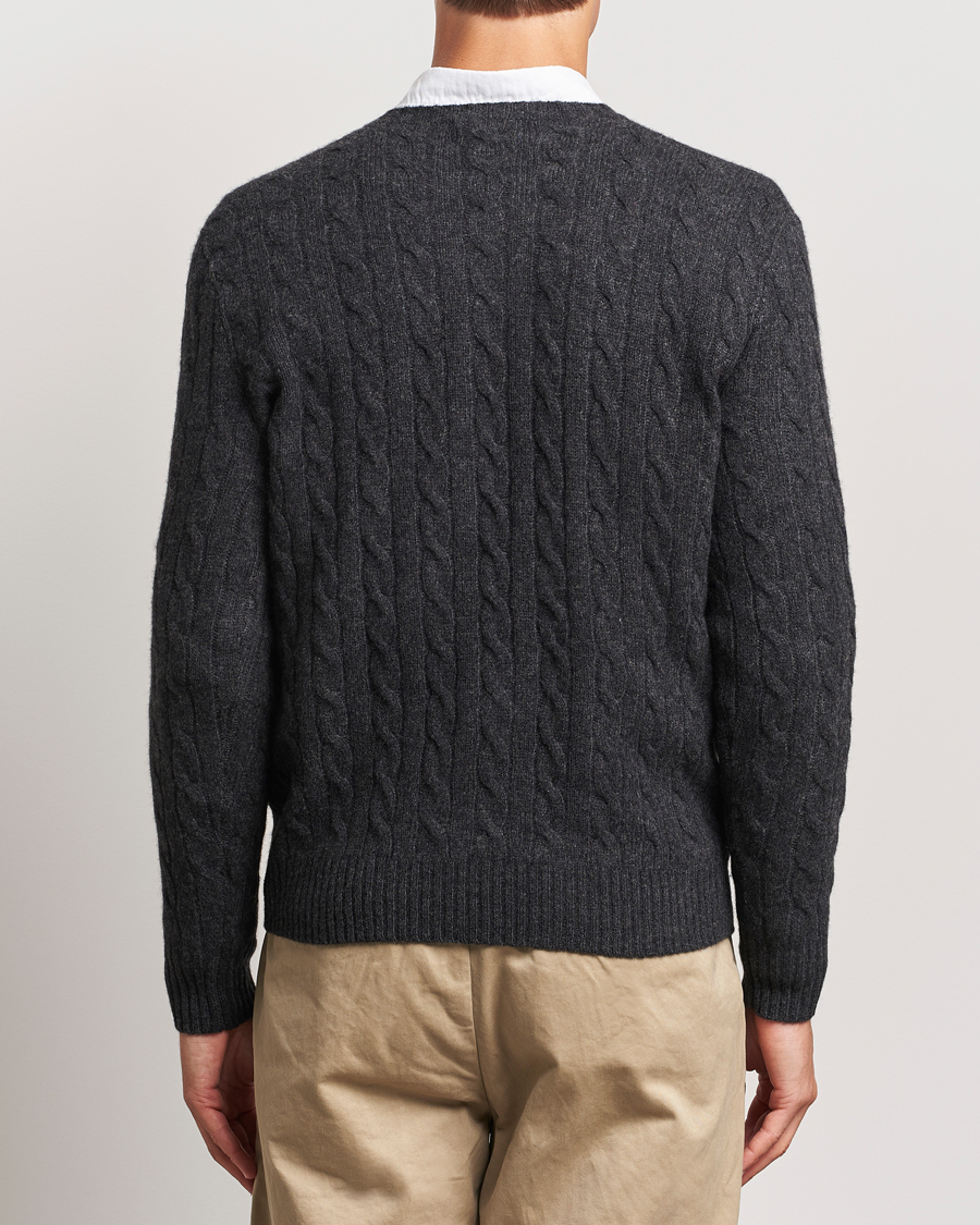 Heren | Truien | Polo Ralph Lauren | Wool/Cashmere Cable Crew Neck Dark Granite Heather