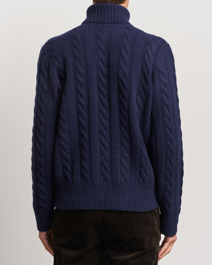 Heren | Truien | Polo Ralph Lauren | Wool/Cashmere Cable Rollneck Hunter Navy