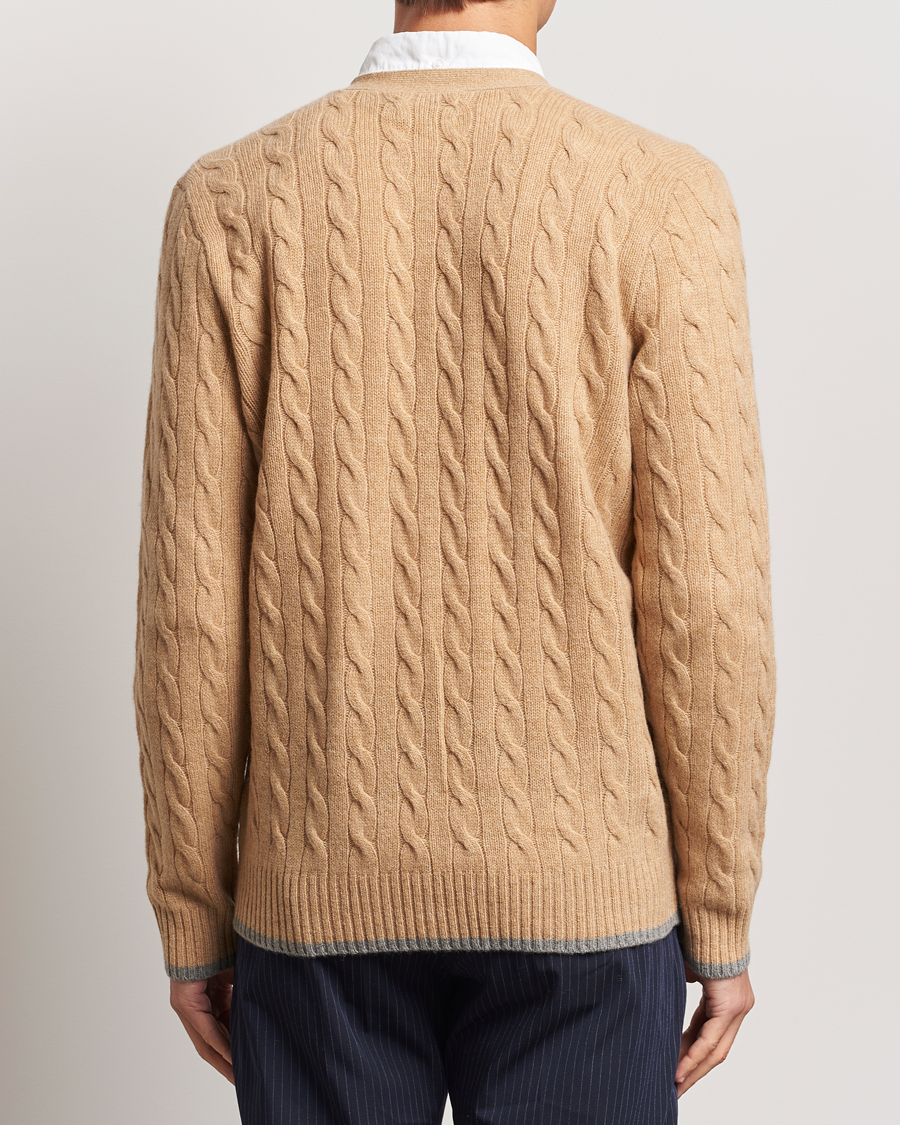 Heren | Truien | Polo Ralph Lauren | Wool/Cashmere Cable Cardigan Camel Melange