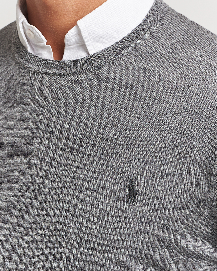 Heren | Truien | Polo Ralph Lauren | Merino Crew Neck Pullover Fawn Grey Heather