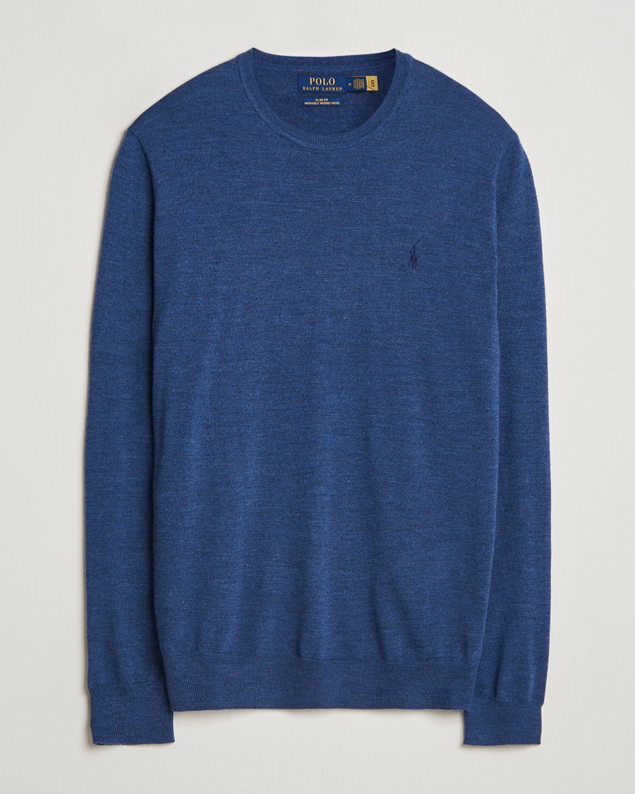 Heren | Truien | Polo Ralph Lauren | Merino Crew Neck Pullover Rustic Navy Heather