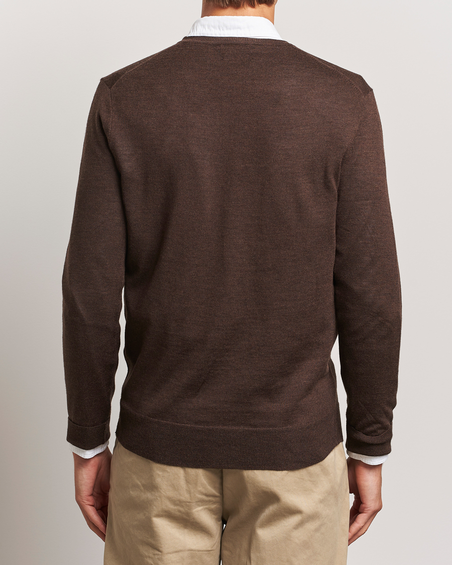 Heren | Truien | Polo Ralph Lauren | Merino Crew Neck Pullover Cacao Brown Heather
