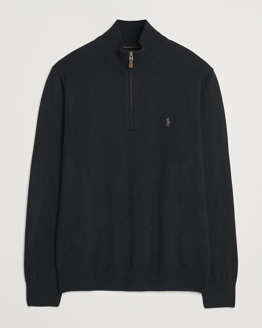 Heren | Truien | Polo Ralph Lauren | Merino Half-Zip Sweater Polo Black