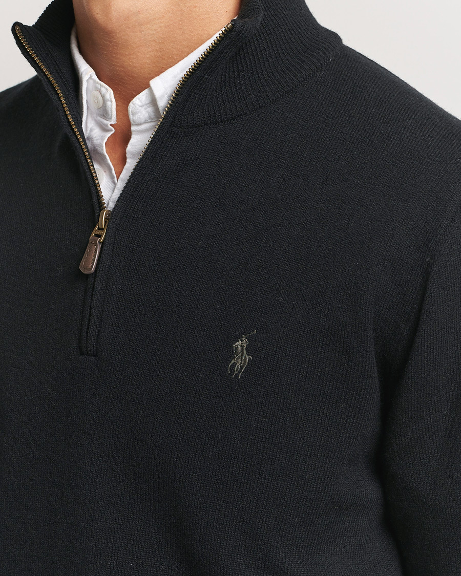 Heren | Truien | Polo Ralph Lauren | Merino Half-Zip Sweater Polo Black
