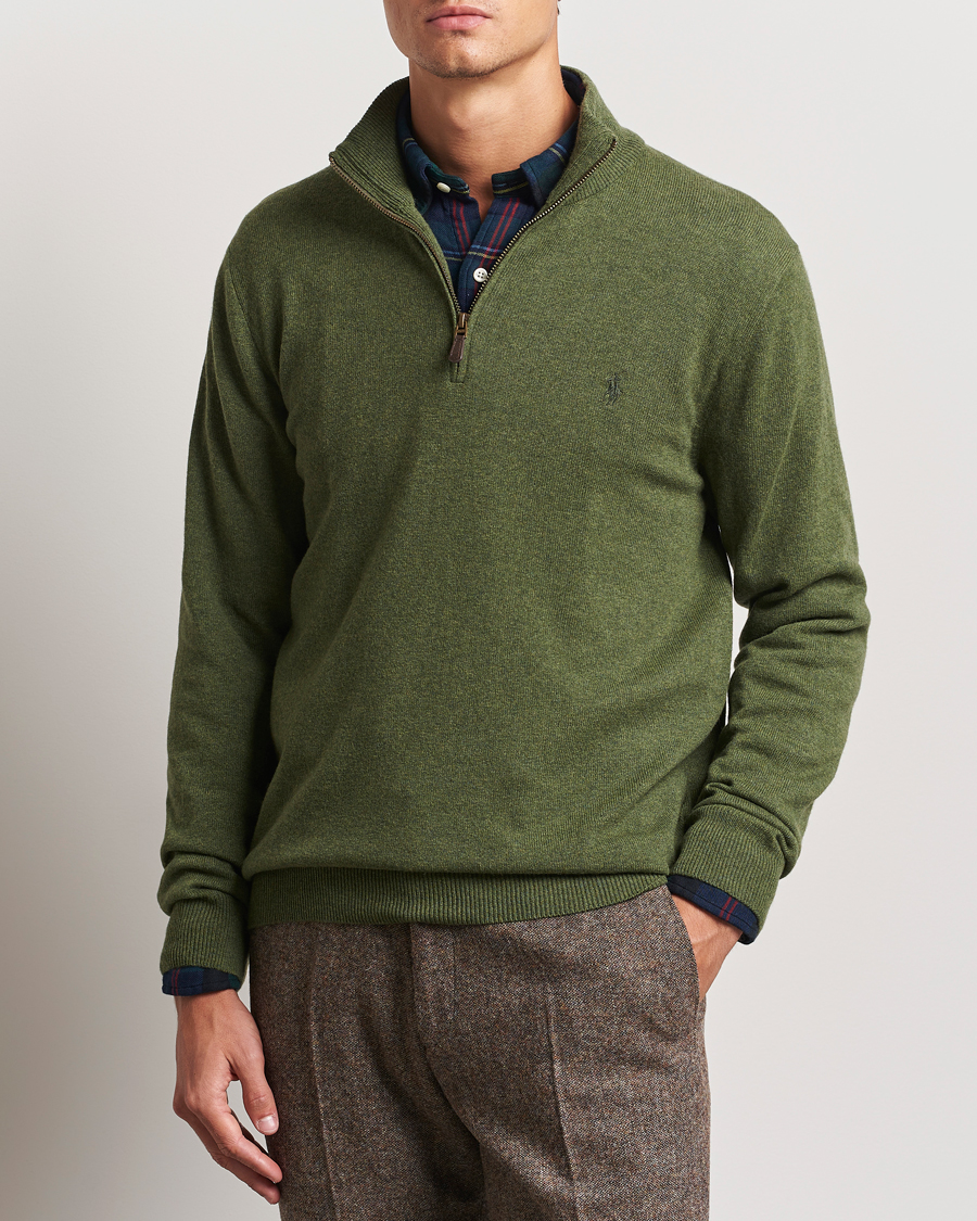Heren | Truien | Polo Ralph Lauren | Merino Half-Zip Sweater Classic Olive Heather