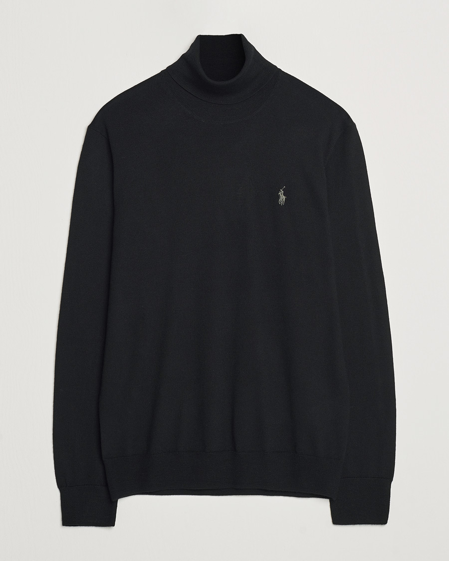 Heren | Truien | Polo Ralph Lauren | Merino Knitted Rollneck Polo Black