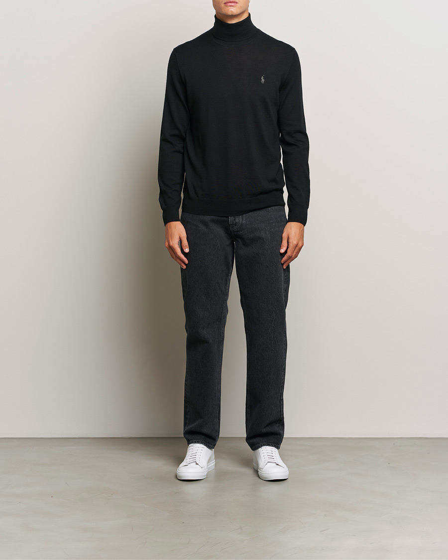 Heren | Truien | Polo Ralph Lauren | Merino Knitted Rollneck Polo Black