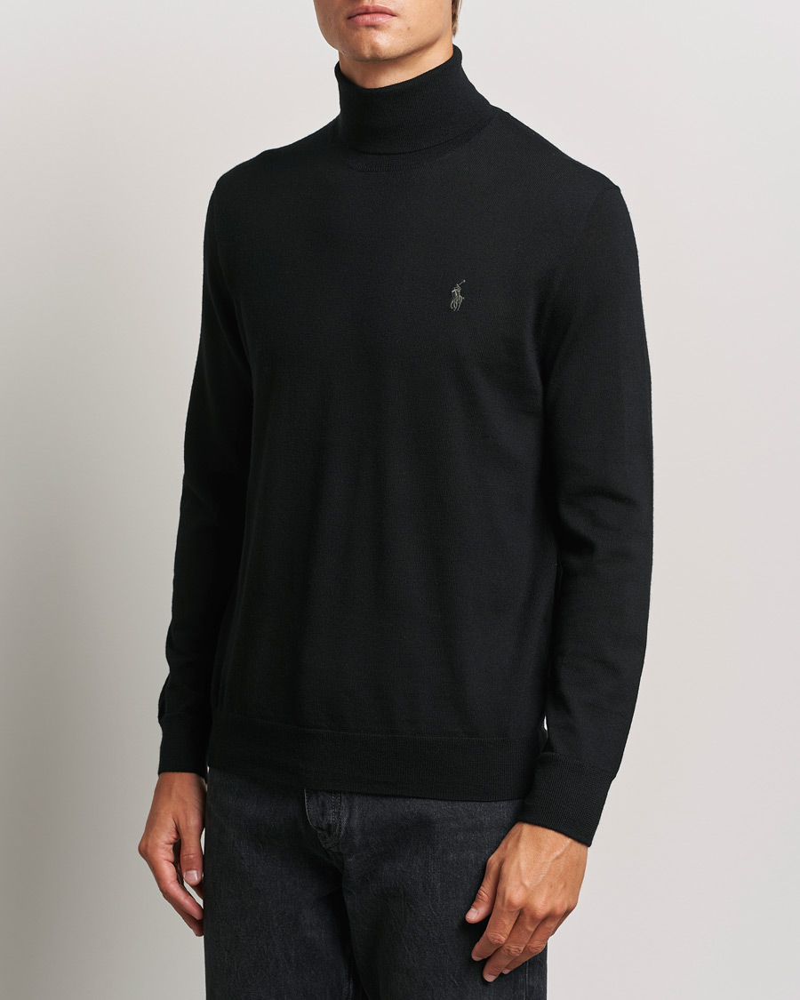 Heren | Truien | Polo Ralph Lauren | Merino Knitted Rollneck Polo Black