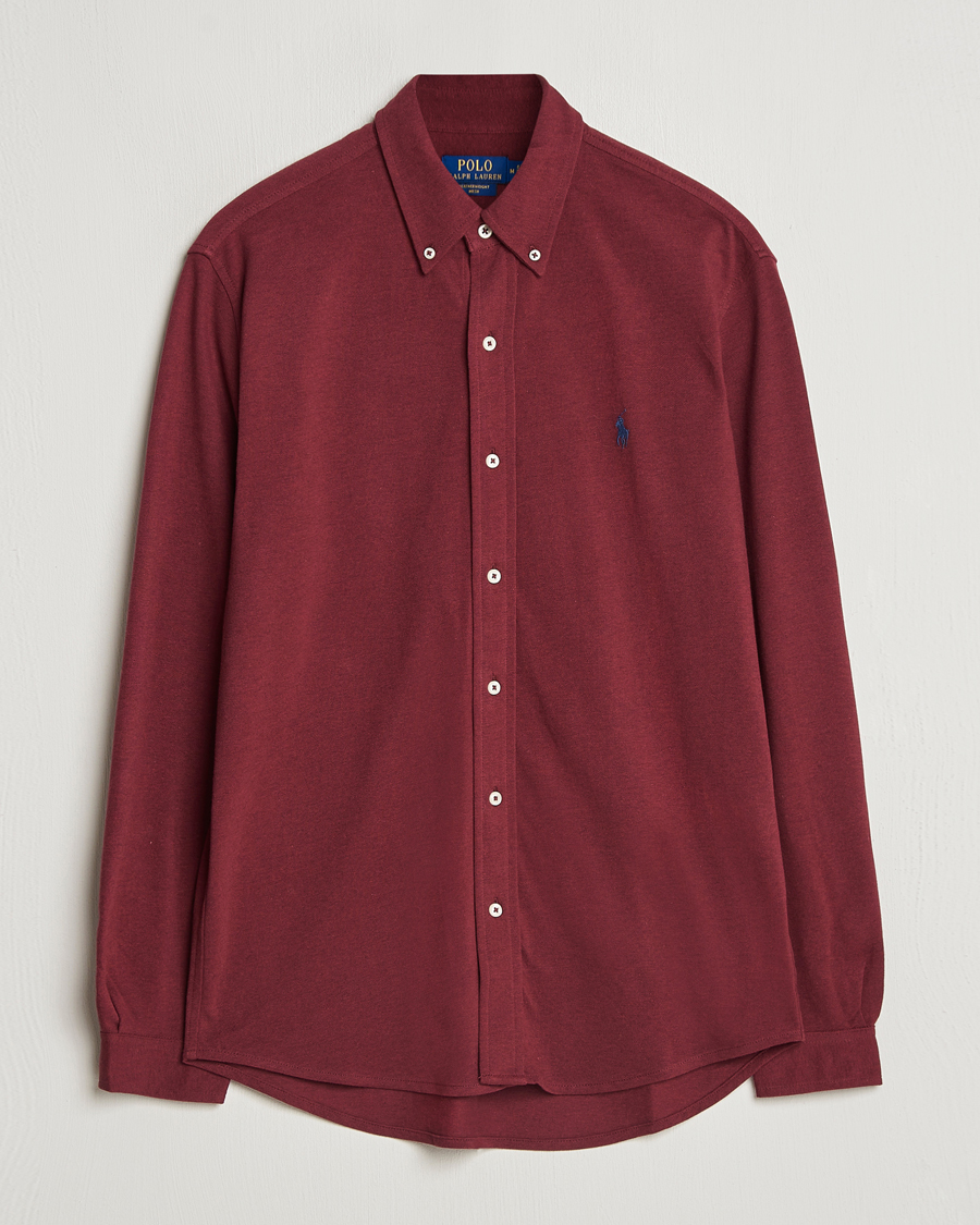 Heren | Overhemden | Polo Ralph Lauren | Featherweight Mesh Shirt Vintage Port Heather
