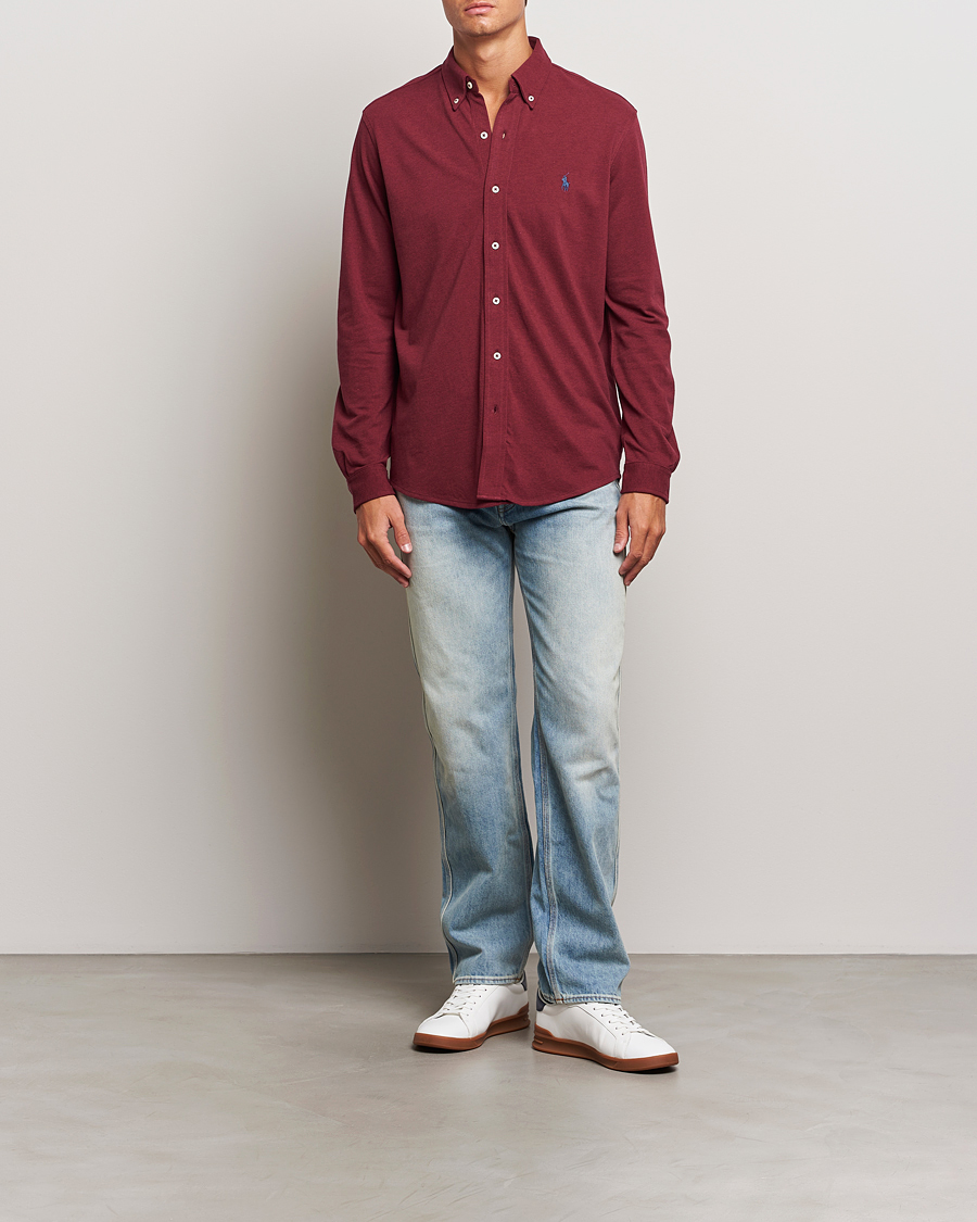 Heren | Overhemden | Polo Ralph Lauren | Featherweight Mesh Shirt Vintage Port Heather