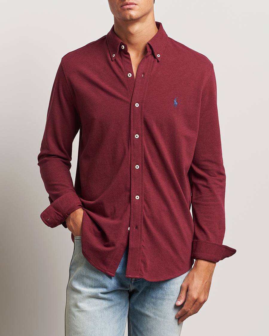 Heren | Overhemden | Polo Ralph Lauren | Featherweight Mesh Shirt Vintage Port Heather