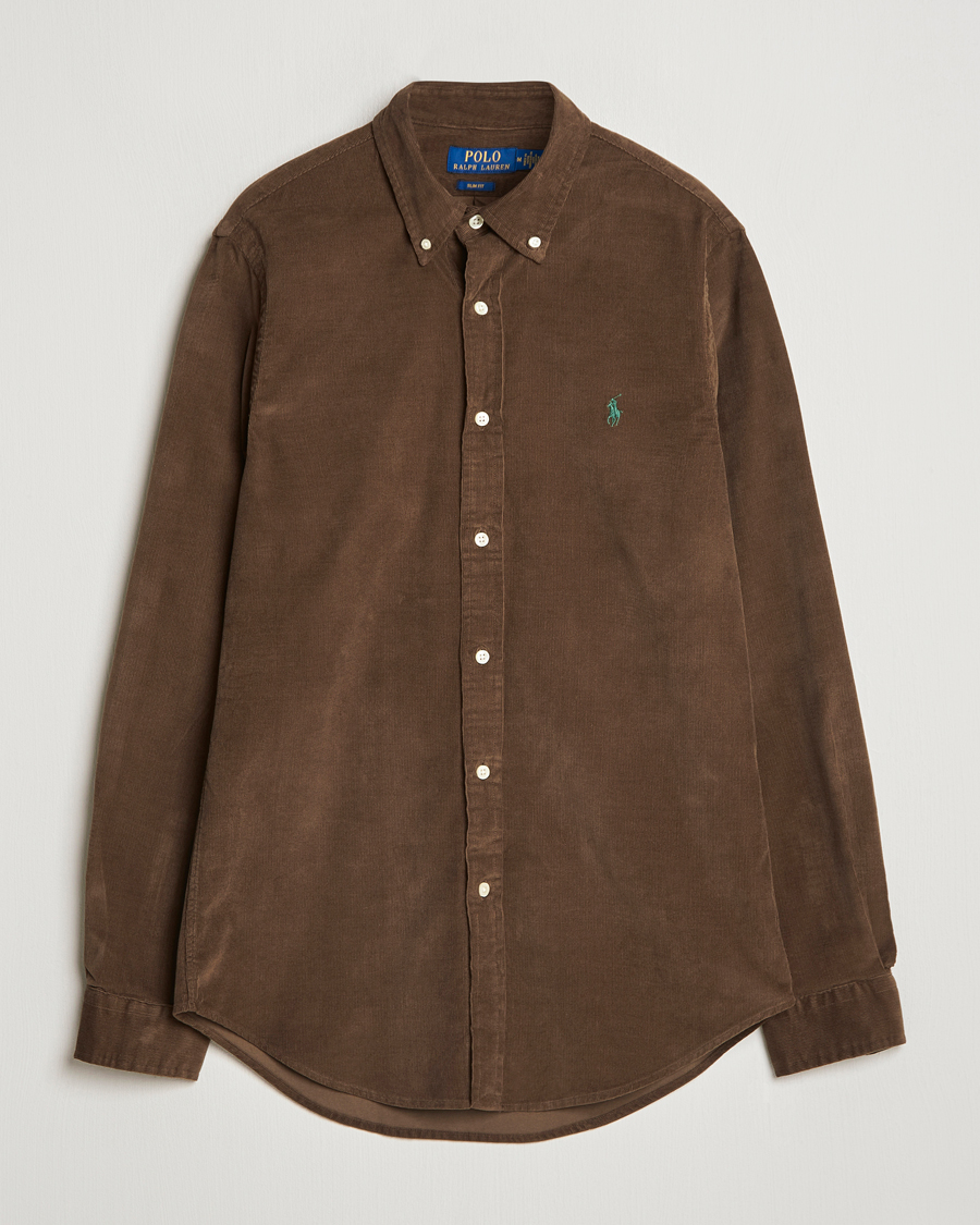 Heren | Overhemden | Polo Ralph Lauren | Slim Fit Corduroy Shirt Chocolate Mousse