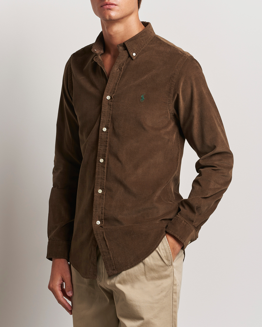 Heren | Overhemden | Polo Ralph Lauren | Slim Fit Corduroy Shirt Chocolate Mousse