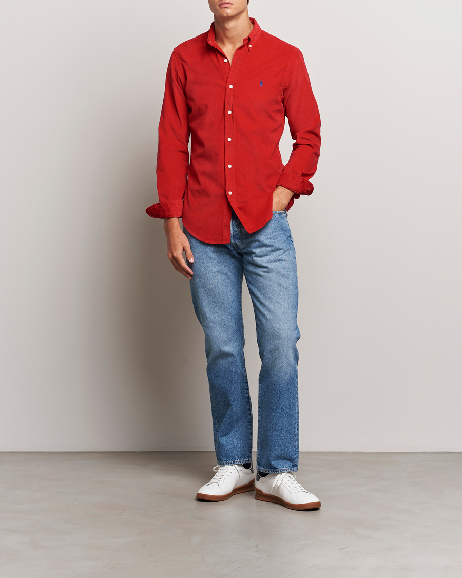 Heren | Overhemden | Polo Ralph Lauren | Slim Fit Corduroy Shirt Martin Red