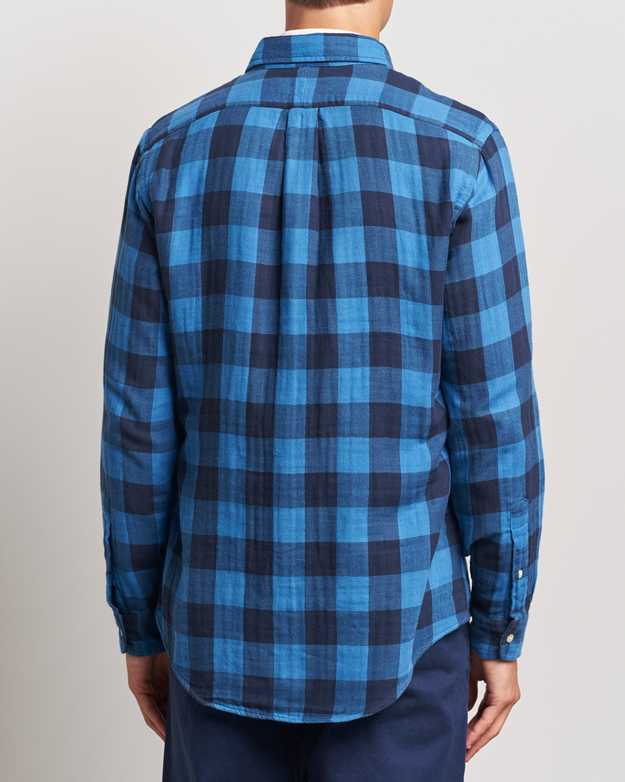 Heren | Overhemden | Polo Ralph Lauren | Double Face Custom Fit Check Shirt Royal/Black