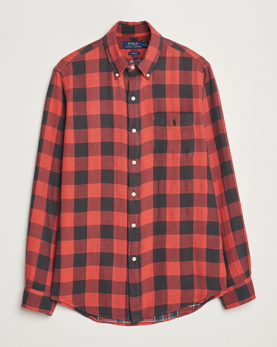 Heren | Overhemden | Polo Ralph Lauren | Double Face Custom Fit Check Shirt Red/Black