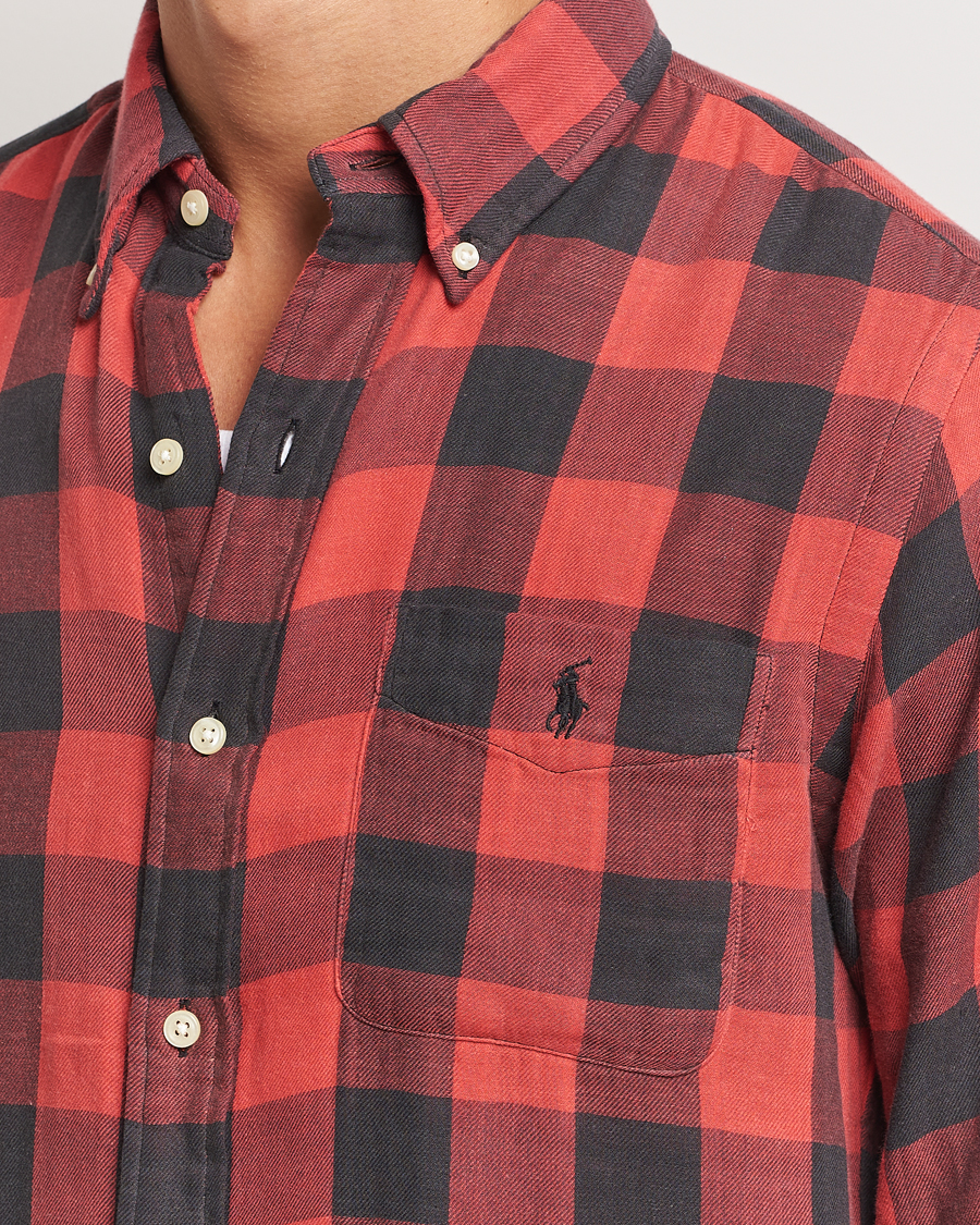 Heren | Overhemden | Polo Ralph Lauren | Double Face Custom Fit Check Shirt Red/Black