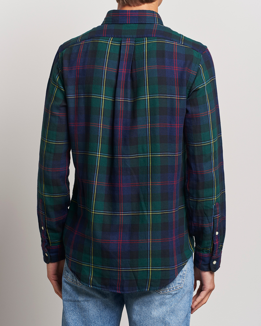 Heren | Overhemden | Polo Ralph Lauren | Custom Fit Double Faced Checked Shirt Green/Indigo