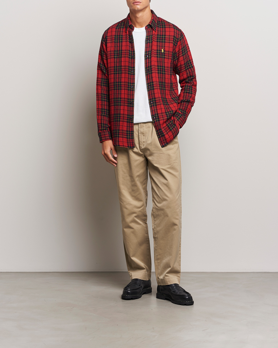 Heren | Overhemden | Polo Ralph Lauren | Custom Fit Double Faced Checked Shirt Red/Black