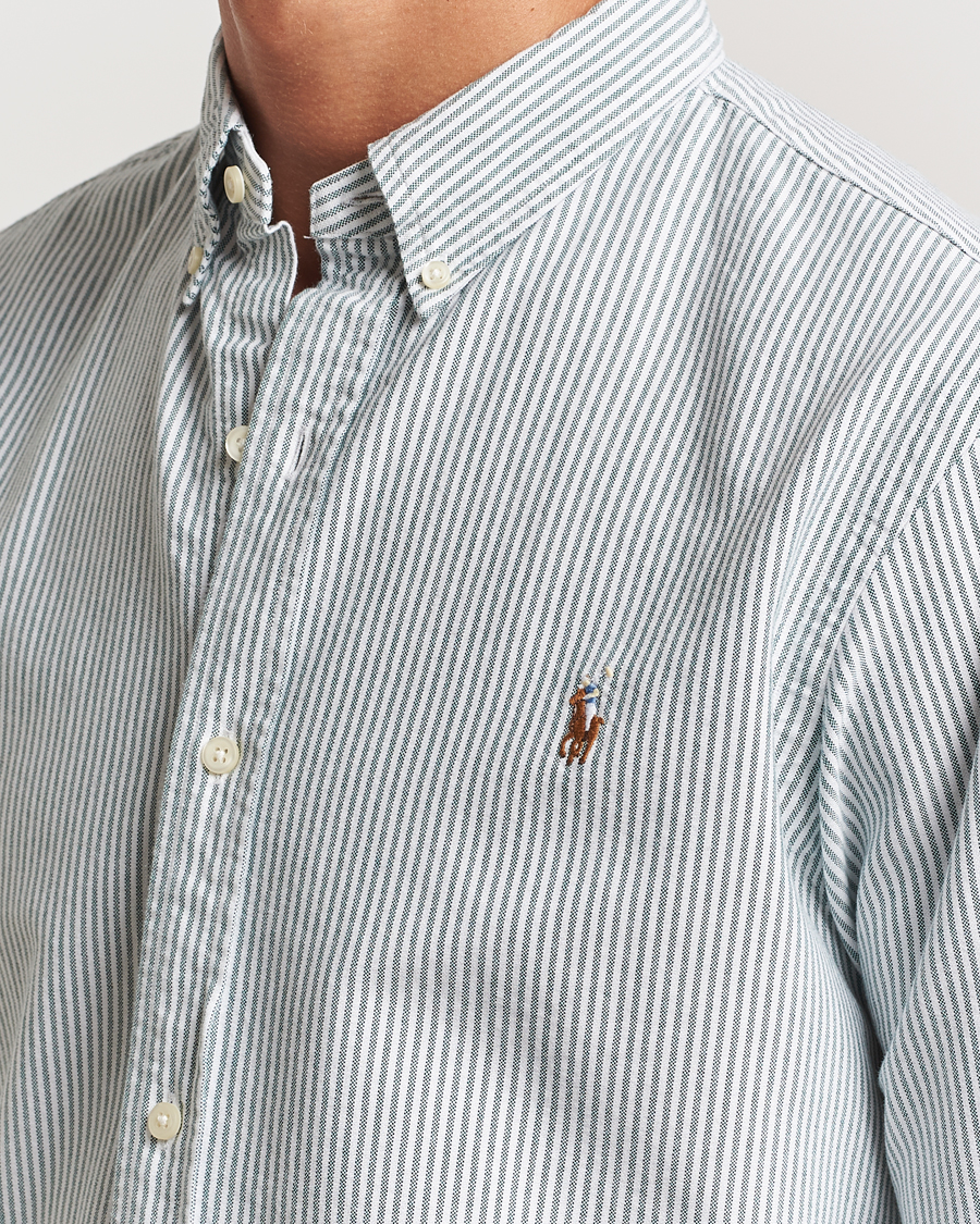 Heren | Overhemden | Polo Ralph Lauren | Slim Fit Striped Oxford Shirt Green/White