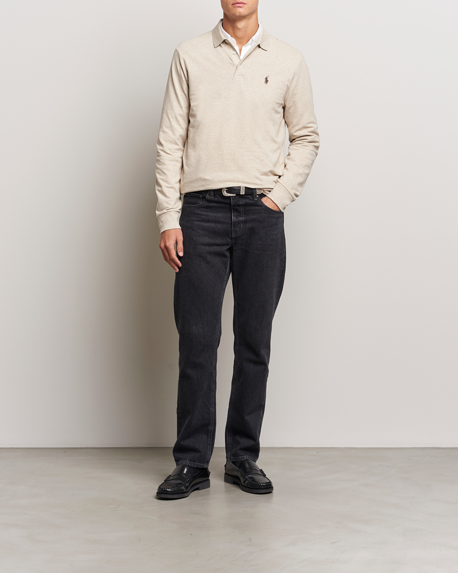 Heren | Truien | Polo Ralph Lauren | Custom Slim Fit Long Sleeve Polo Expedition Dune Heather