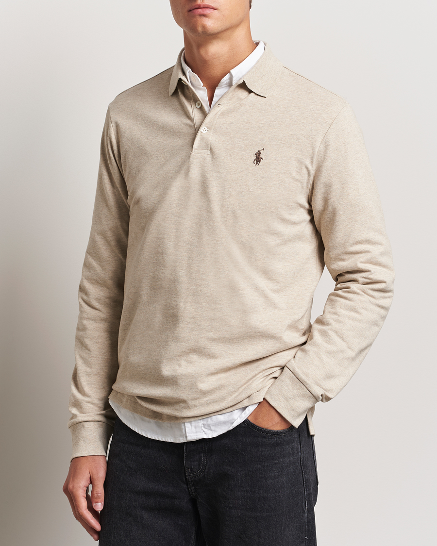 Heren | Truien | Polo Ralph Lauren | Custom Slim Fit Long Sleeve Polo Expedition Dune Heather