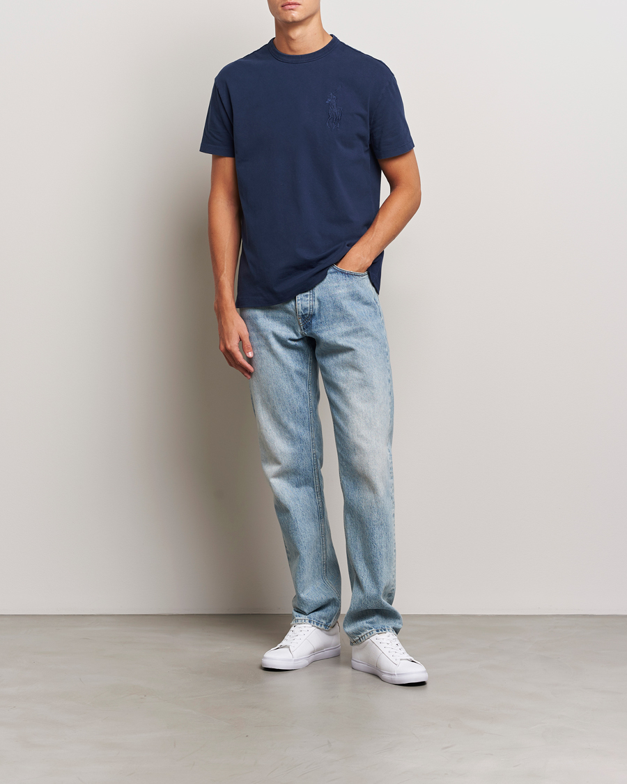 Heren | T-shirts | Polo Ralph Lauren | Tonal Polo Player Tee Cruise Navy