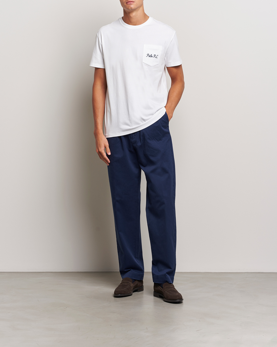 Heren | T-shirts | Polo Ralph Lauren | Pocket Tee White Varsity Bear